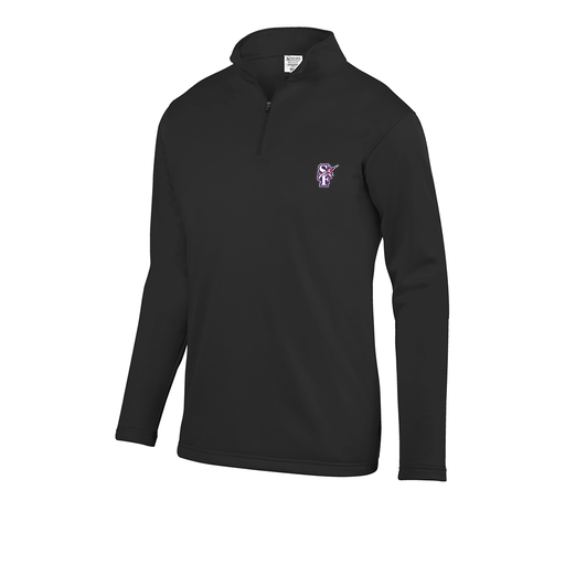 [FOLQFFBK-AS-LOGO1] Decker Men's FlexFleece 1/4 Zip (Adult S, Black, Logo 1)