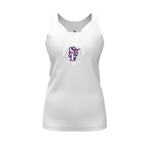 [FT0TRBWH-FYS-LOGO2] Decker Racerback Tank Top (Female Youth S, White, Logo 2)