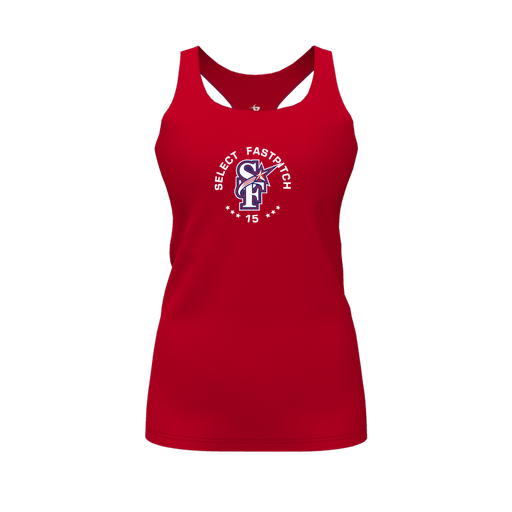 [FT0TRBRD-FYS-LOGO2] Decker Racerback Tank Top (Female Youth S, Red, Logo 2)