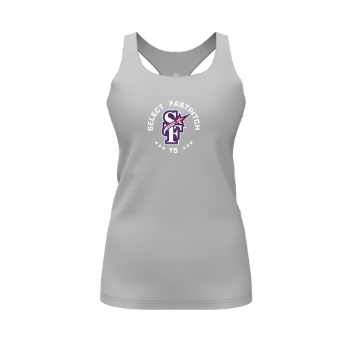 [FT0TRBGY-FYS-LOGO2] Decker Racerback Tank Top (Female Youth S, Gray, Logo 2)