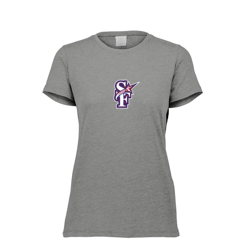 [FTSCUBGY-FAXS-LOGO1] Decker Women's Tri-Blend T-Shirt - Short Sleeve (Female Adult XS, Gray, Logo 1)
