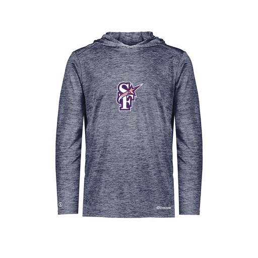 [FOLHCGNV-YS-LOGO1] Decker Youth Charge Hoodie (Youth S, Navy, Logo 1)