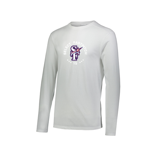 [FTLCUBWH-AXS-LOGO2] Decker Men's Tri-Blend T-Shirt - Long Sleeve (Adult XS, White, Logo 2)