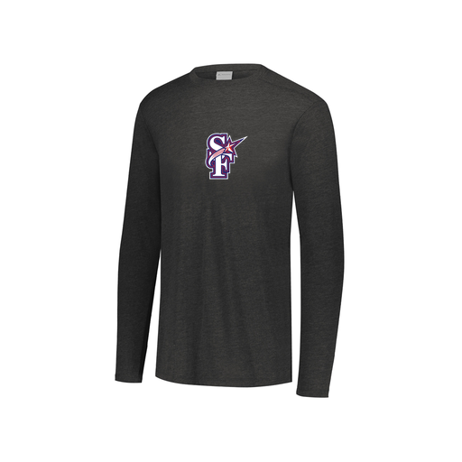 [FTLCUBBK-YS-LOGO1] Decker Youth Tri-Blend T-Shirt - Long Sleeve (Youth S, Black, Logo 1)