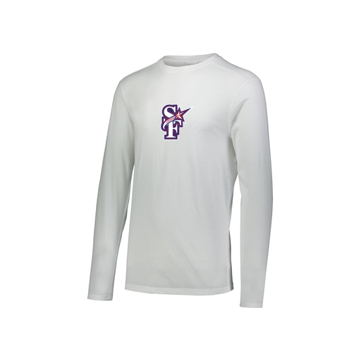 [FTLCUBWH-YS-LOGO1] Decker Youth Tri-Blend T-Shirt - Long Sleeve (Youth S, White, Logo 1)
