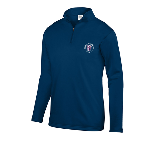 [FOLQFFNV-YS-LOGO2] Decker Youth FlexFleece 1/4 Zip (Youth S, Navy, Logo 2)
